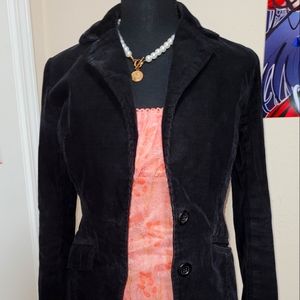 H&M CURDOROY WOMENS  BLACK JACKET SIZE 4